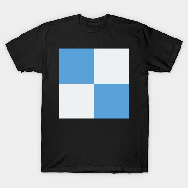 Co. Dublin GAA Blue and White Checkered Fan Flag T-Shirt by Culture-Factory